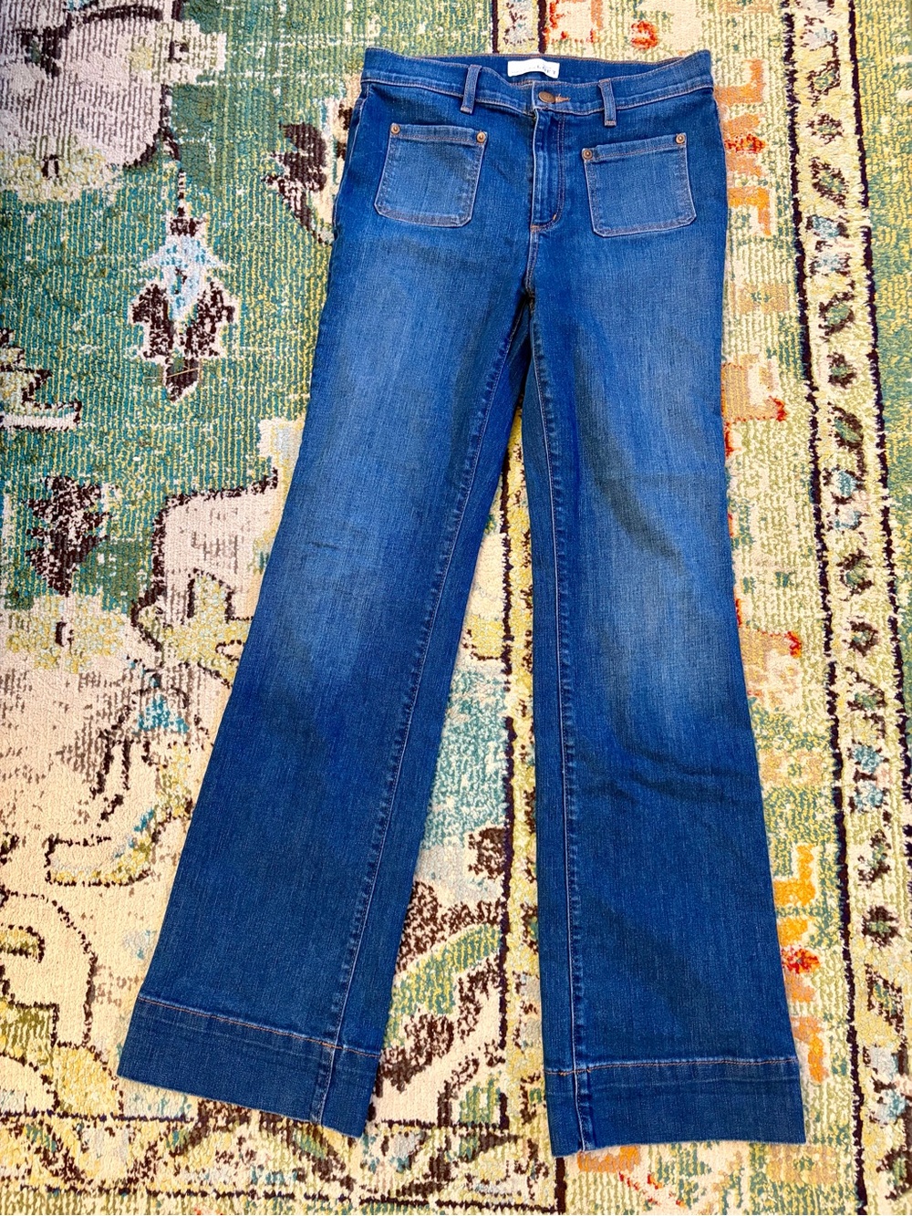 Ann Taylor Women's Dark Blue Wide Leg Jeans